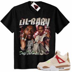 Lil Baby Rapper, Jordan 11 Cool Grey, Jordan 4 Red, Jordan Shirts, Sneaker Match Tees, Lil Baby, Style Hoodie, Sneakers Outfit, Grey Shirt