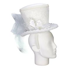 Bride Mini Top Hat Crazy Hat, Crazy Hat Day, Foam Party, Photo Booth Prop, Bridal Fascinator, Novelty Hats, Hat Day, Crazy Hats, Mini Top Hat