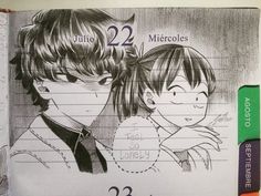 a drawing of two people in jail with the numbers 22 and 23 written on them