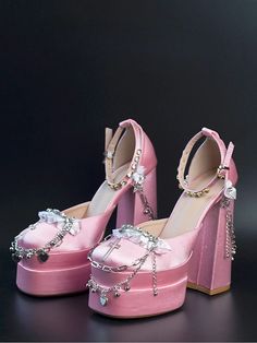 Satin Platform Heels, Pretty Heels, Purple Sandals, Modern Sandals, Satin Shoes, Crystal Cross, Princess Girl, White Heels, Platform High Heels