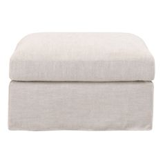 the foot stool is made out of linen