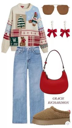 Nutcracker Market Outfit, Polyvore Christmas Outfits, Nyc December Outfit, Christmas Inspired Outfits, Christmas Disney Outfits, Disney Winter Outfits, Christmas Day Outfits, Cozy Christmas Outfit, Christmas Sweater Outfits