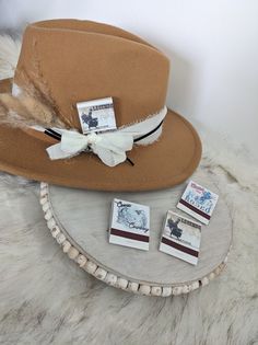 Rodeo Cowboy matchbook to add to your hat band for a custom hat. Want to customize your favorite hat? Add a Hat band, Pin and Matchbook for a custom look.  Update your favorite western hat.  The possibilities for a custom hat are endless!  Looking for a design I don't have? I can customize one with almost anything on it!   Send me your design!   Want help designing the perfect hat accessories?  Message me I would love to help and build you a custom hat band.  This order is for one custom matchbo Western Style Hat Bands With Flat Brim, Western Style Flat Brim Hat Bands As Gift, Custom Matchbooks, Chapeau Cowboy, Western Hat, Rodeo Cowboy, Hat Accessories, Western Hats, Cow Boy