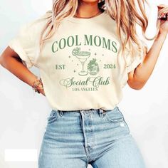 Cool Moms Social Club Shirt, Sorority Style Women Social Club T-Shirt. Description: - Sizes From S To 3xl. - Made From 100% Cotton. I'd Be Happy If You Offer!!!! Cheap Women's Club T-shirt, Sorority Moms Shirts, Moms Club Shirts, Heat Press Projects, Cruise Shirt, Club T Shirt, Moms Club, Club Shirts, Pink Flamingo