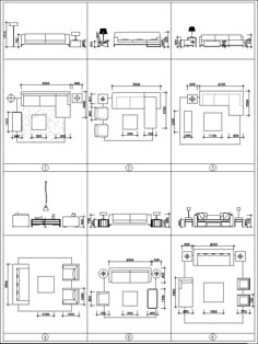 the diagram shows different types of couches and chairs in various positions, with measurements for each