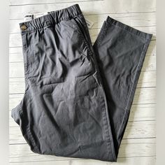 Gray Slim Built In Flex Pants From Old Navy, Size Xl, Nwt Casual Big And Tall Pants With Pockets, Casual Big And Tall Pants, Casual Big And Tall Straight Leg Bottoms, Casual Big And Tall Bottoms With Straight Leg, Casual Cotton Bottoms For Big And Tall, Navy Pants Men, Buffalo Plaid Pajamas, Straight Leg Khakis, Navy Chinos