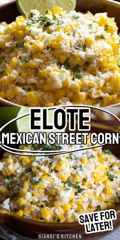 the mexican street corn salad is ready to be eaten