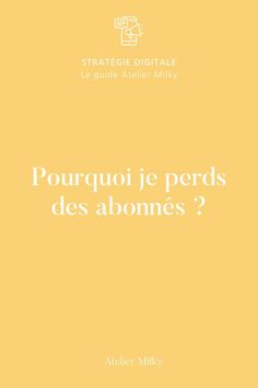 a yellow book cover with the words'pourqu je perds des abomes?