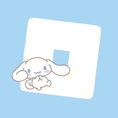 a white light switch with a cartoon bunny sitting on it's side and eyes closed