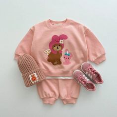 Introducing the Lightweight Cartoon Print Casual Jogger Set - the perfect addition to your little one's wardrobe! 👶🏼 Styled in a casual look, this set features a lightweight worsted fabric that keeps your baby cool and comfortable all day long. 🌞 The long sleeves and pullover closure ensure maximum comfort and ease of movement, while the O-neck collar adds a touch of style. Perfect for spring and autumn seasons, this set is suitable for babies between 9-36 months old. The unisex design makes it ideal for both boys and girls, and the O-neck collar ensures easy dressing and undressing. 👦🏽👧🏾 Specifications: Style: Casual Material: Cotton Fabric Type: Worsted Sleeve Length: Long Fit: Fits true to size; take your normal size Season: Spring & Autumn Item Type: Sets Age Range: 9–36 months Spring Cartoon Print Playwear Set, Cute Cotton Cartoon Print Sets, Cute Cotton Sets With Cartoon Print, Cotton Sets With Cartoon Print For Playtime, Pink Cotton Sets With Cartoon Print, Cute Cartoon Print Playwear Sets, Winter Cartoon Print Sets For Playtime, Winter Cartoon Print Playtime Sets, Cartoon Print Crew Neck Set For Playwear