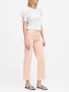 SUPIMA® Cotton Puff-Sleeve Top | Banana Republic Top Banana, Empower Women, Supima Cotton, Puffed Sleeves, Puff Sleeve Top, Women Empowerment, Banana Republic, Puff Sleeve, Khaki Pants