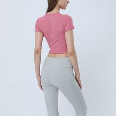 87% Viscose . 13% Spandex Soft. comfortable. skin friendly 4-way stretch. breathable and sweat-wicking Classic V-shape neckline Designed with ruched tailoring for a textured look Cropped designs that allow your skin to breathe all while being cute & trendy. Perfectly pair with your favorite pants. skirts. leggings. joggers. etc. Perfect for both sports activities and daily life Sports Bra And Leggings, Strapless Bandeau, Neckline Designs, Yoga Set, Sports Activities, Sports Top, Plus Size Swimwear, Sports Leggings, Trending Now