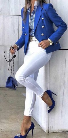 Classy Jeans Outfit, Blazer Outfits Casual, Mode Casual, Blazer Outfits, Fashion Mode