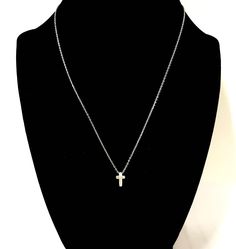 Silver Cross Necklace Adjustable Minimalist Cross Necklace, Sarah Campbell, Hope Bracelet, Necklace Inspiration, Silver Cross Necklace, Athens Ga, Simple Jewelry, Silver Cross, Christian Faith