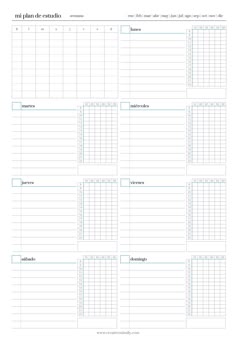 the printable planner is shown in blue and white, with lines on each side