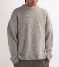 Find STUDIO NICHOLSON Alpaca-blend Sweater on Editorialist. Made from a tender blend of baby alpaca and merino wool, this sweater from Studio Nicholson is calling out to be added to your knitwear rotation. Perfectly relaxed in form, it promises to stand the test of time and provide an effortless contemporary style for both day and evening occasions. Men Knitwear, Mens Knitwear, Men's Knitwear, Wellness Trends, Studio Nicholson, Blow Dry Salon, Knitwear Fashion, Knitwear Men, Leather Shops