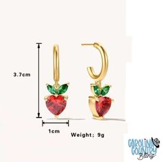 Embrace boldness with our Apple of my Eye Gold Hoop Earrings! These daring hoops feature dangling red apple rhinestones that add a pop of color and excitement to any outfit. Take risks and stand out in style with these statement earrings! These also make a great gift for the teacher in your life. Sold as one pair of earrings. Trendy Red Hoop Earrings For Party, Trendy Red Dangle Hoop Earrings, Apple Of My Eye, Halloween Socks, Faith Jewelry, Take Risks, Fall Jewelry, Halloween Jewelry, The Teacher