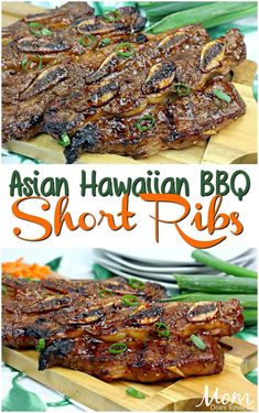 Asian Hawaiian BBQ Short Ribs - Hawaiian Bbq Short Ribs, Asian Bbq, Hawaiian Bbq, Hawaiian Dishes, Polynesian Food, Short Ribs Recipe