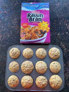 the muffins are ready to be eaten and put in the baking tin on the counter