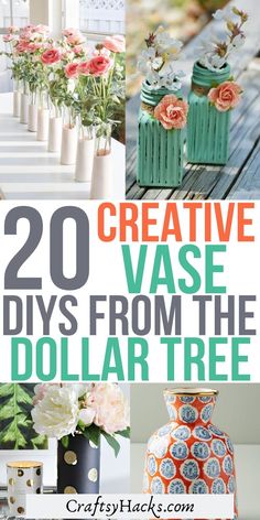 20 creative vase diys from the dollar tree