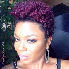 Purple Tapered Natural Hair, Hairstyles Crochet, Dyed Curly Hair, Kiss Products, Dyed Hair Pastel, Natural Hair Cuts, Nappy Hair