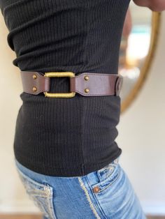 "Juicy Couture, Brown Leather Belt, Brown, Fits 29\" -34\" Very nice brown leather Juicy Couture belt with buckle PLEASE SEE MEASUREMENTS Length to largest hole: 34\" Length to smallest hole:29\" Width: 1\"1/2 Excellent condition NK906DN Juicy Couture, Brown Leather Belt, Brown, Fits 29\" -34\"" Adjustable Brown Faux Leather Belt, Trendy Adjustable Brown Belt, Brown Belt With Antique Buckle For Everyday Use, Casual Brown Belt For Fall, Casual Brown Belt With Antique Buckle, Belt With Buckle, Brown Fits, Belt Brown, Perfect Together