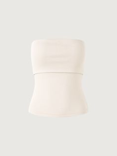 Chic Bandeau Top With Built-in Bra, Trendy White Tube Top With Built-in Bra, Versatile Strapless Tube Top For Spring, Chic Cotton Bandeau Tube Top, Strapless Cotton Tube Top, Trendy Strapless Crop Top With Built-in Bra, Trendy Tube Top With Built-in Bra, Versatile Stretch Tube Top In Solid Color, White Bandeau Tank Top