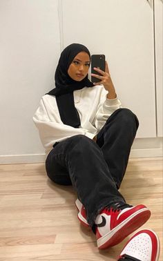 Hijabi Streetwear, Hijab Streetwear, Hijab Fashion Summer, Street Hijab Fashion