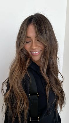 Mocha hair color, subtle brunette dimension!   #brunettehair #brunettebalayagehair #brunettehaircolor #balayage #balayagehair #mochahair #subtle #dimensionalbrunette #dimensionalcolor Light Ashy Brown Balayage, Brunette Toned Hair, Rich Brunette Balayage Hair, Dark Root Light Brown Hair, Pecan Sandy Hair Color, Teddy Bear Brunette Balayage, Light Brown Balayage Dark Roots, Level 7 Brunette Hair, Brown Balayage Dark Roots