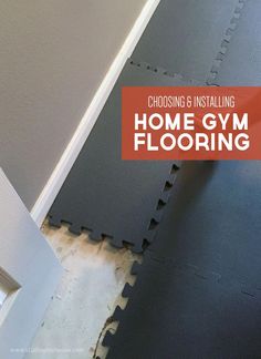 the flooring is being installed and ready to be installed in this home gym room