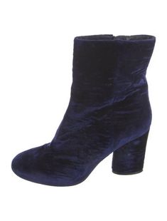 Saks Fifth Avenue Velvet Ankle BootsBlueSemi-Pointed ToesExposed Zip Closure at Sides Velvet Boots, Boot Shoes Women, Saks Fifth, Saks Fifth Avenue, Shoe Boots, Velvet, Women Shoes, Boots, Blue