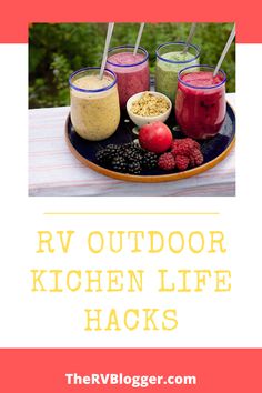 the rv outdoor kitchen life hacks are great for families and their kids to enjoy