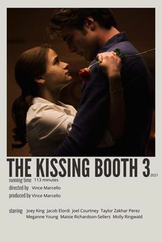 the kissing booth 3 movie poster with two people touching each other's foreheads