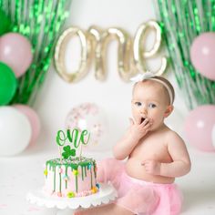 Lucky ONE First Birthday Cake Smash Milk Bath Lucky Charm Session! Lucky One Sheet Cake, Lucky One Birthday Cake Girl, Lucky Charms Smash Cake, First Birthday March, March One Year Old Birthday, Lucky One Cake Smash, Lucky One First Birthday Girl Cake, Lucky 1 Birthday Party, One Lucky Charm Birthday