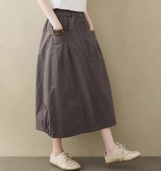 Details: Item Type: Cotton Linen A-Line Skirt Gender: Women Material: Cotton and Linen Season: Summer Pattern: Solid Style: Casual, Loose, Retro Waist Type: High & Elastic Waist One Size Waist: 66- 98 cm/ 25.98- 38.58 " Length: 72 cm/ 28.35 " Hip: 150 cm/ 59.06 " Summer Pattern, Linen Skirt, Summer Patterns, Linen Dresses, Summer Cotton, Color Khaki, A Line Skirt, Dress Accessories, Bottoms Pants