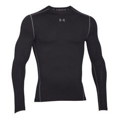 Under Armour ColdGearArmour Compression Crew Shirt 'Black' 1265650-001 Functional Black Long Sleeve T-shirt, Technical Moisture-wicking Top By Under Armour, Black Long Sleeve Workout T-shirt, Under Armour Sportswear Crew Neck Top, Technical Black Long Sleeve Tops, Under Armour Fitted Moisture-wicking Tops, Fitted Under Armour Moisture-wicking Top, Fitted Under Armour Gym Tops, Under Armour Moisture-wicking Tops For Streetwear