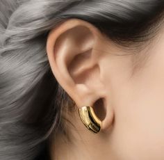 Classic Lobe Cuffs™️ (2 sizes) - Lobe Cuffs - Ask and Embla Ask And Embla, Ring Stacks, Stretched Lobes, Alternative Jewelry, Gold Shorts, Septum Jewelry, Tunnels And Plugs, Stretched Ears, Classic Gold