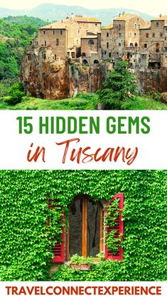 the cover of an article about hidden gems in tuscany, with text overlay