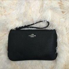 Coach leather wristlet. Shipped with USPS First Class. Coach Leather, Leather Wristlet, First Class, Michael Kors Jet Set, Michael Kors, Leather