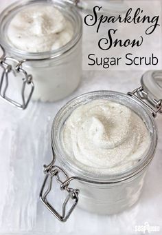 Diy Whipped Sugar Scrub, Homemade Scrubs, Diy Scrubs, Sparkling Snow, Soap Queen, Bath Scrubs