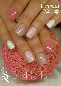 Uñas en rosa Modelones Gel Nails, Best Nails For Wedding Guest, Pastel Sns Nails, Nail Heart, Shellac Nails