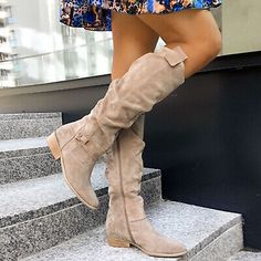 Top Rated Women's Low Heel Side Zipper Knee High Riding Boots Winter Snow Boot Shoes, winter shoes Womens Knee Boots, Wallpaper Nike, 2022 Outfits, Knee High Boots Winter, Womens High Boots, Cauliflower Casserole, Popular Boots, High Leather Boots, Point Shoes