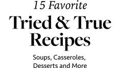 the cover of 15 favorite tried and true recipes