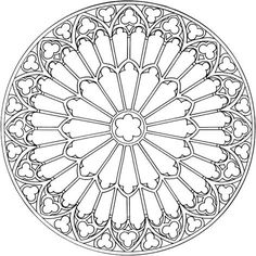 a circular design in black and white