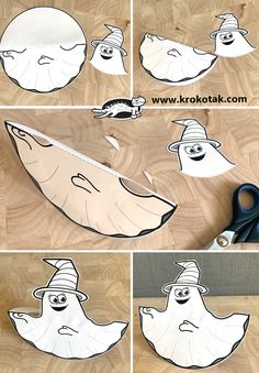 step by step instructions on how to make a paper cutout of a cartoon character