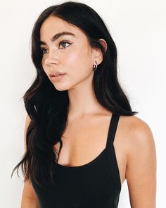 Christina Nadin Instagram, Christina Nadin, Hair Envy, Dark Hair, Pretty Face, Skin Makeup, Dark Aesthetic, Hair Looks, Hair Goals