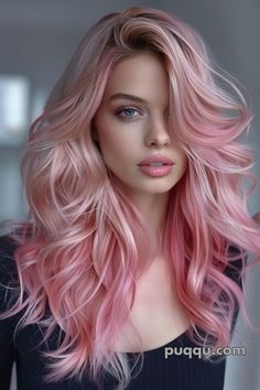 Natural Hair Ponytail, Pink Ombre Hair, Rambut Brunette, Hair Colorful, Oc Story, Blonde With Pink, Extension Hair, Hair Color Techniques, Ombré Hair