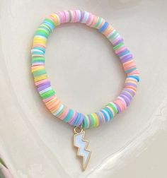 Asthetic Braclets Pic, Clay Beads Ideas Aesthetic Preppy, Claybead Bracelet