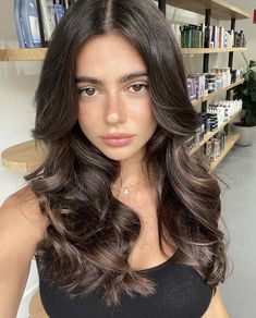 Brown Hair Looks, Brown Hair Balayage, Dark Brown Hair, Brunette Hair, Short Haircuts, Balayage Hair