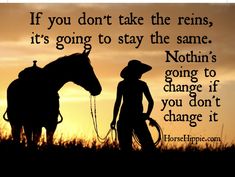 two horses standing next to each other with a sunset in the background and a quote written on it